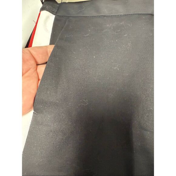 Zara Trafaluc Collection Black trousers Pants Red White Stripes Size XL - Picture 10 of 12